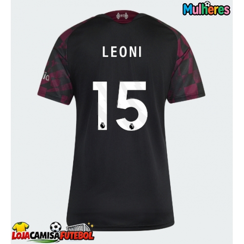 Camisa de Futebol Liverpool Giovanni Leoni #15 Equipamento Alternativo Mulheres 2026-27 Manga Curta